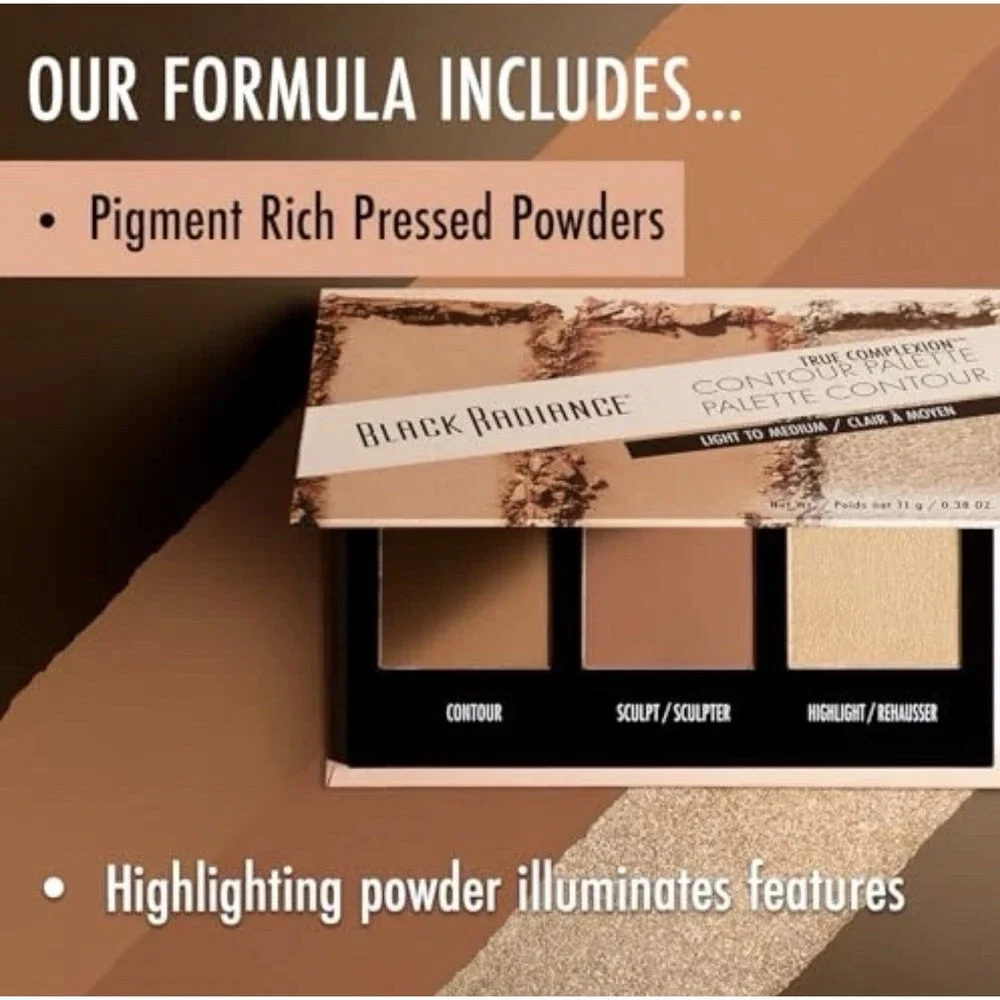 Black Radiance True Complexion Contour Palette Medium to Dark 0.38 Ounce
